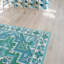 Tapis bleu / vert Aganlane-715021315