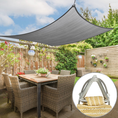 Royal Shade Pro Rectangle Sun Shade Sail – Commercial Grade, UPF 50, Heavy Duty 260 GSM Fabric, Reinforced Corners & Edges, 3-Year Warranty, Custom Sizes Available