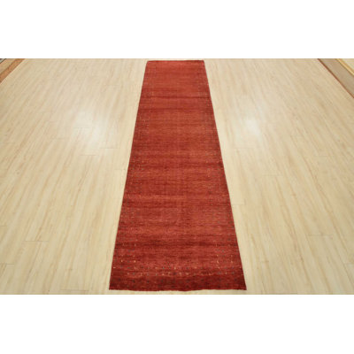Rinda One-of-a-Kind 2'10'' X 9'11'' New Age Wool Area Rug in Red