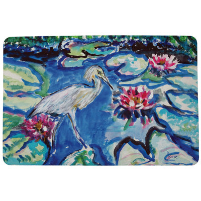 Tapis antidérapant Heron and Waterlilies