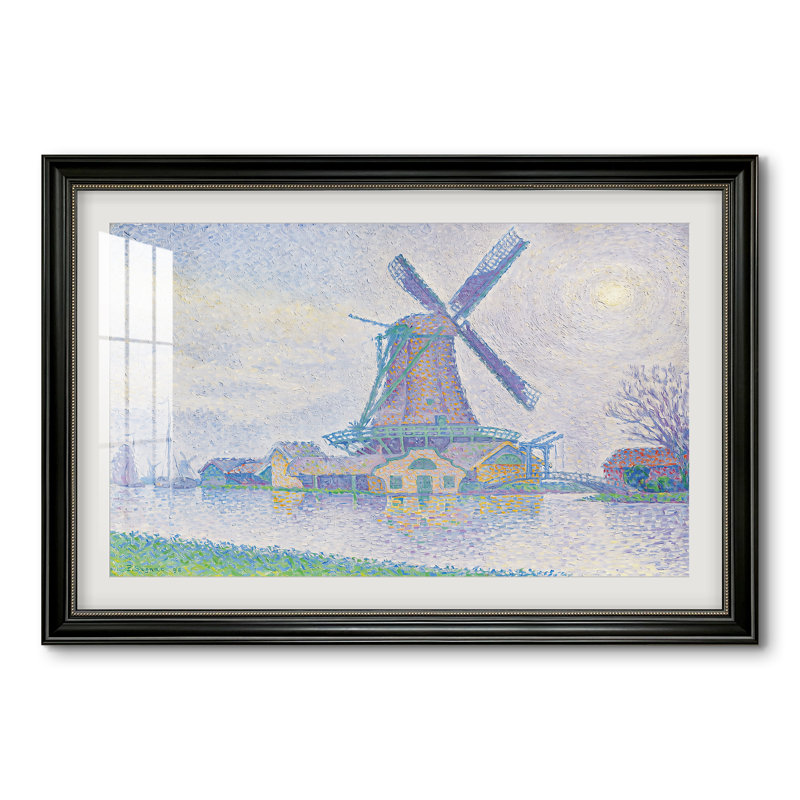 Moulin d'Edam, 1896 - Paul Signac - Estampe encadrée sur mesure, 28x40 INNER SIZE, Framed Print with Mat, Matte Black Bead