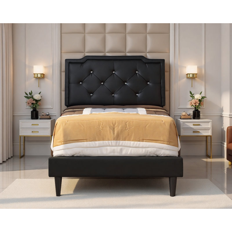 Ensemble de 2 lits simples noirs Maiwenn, Lit simple, Noir