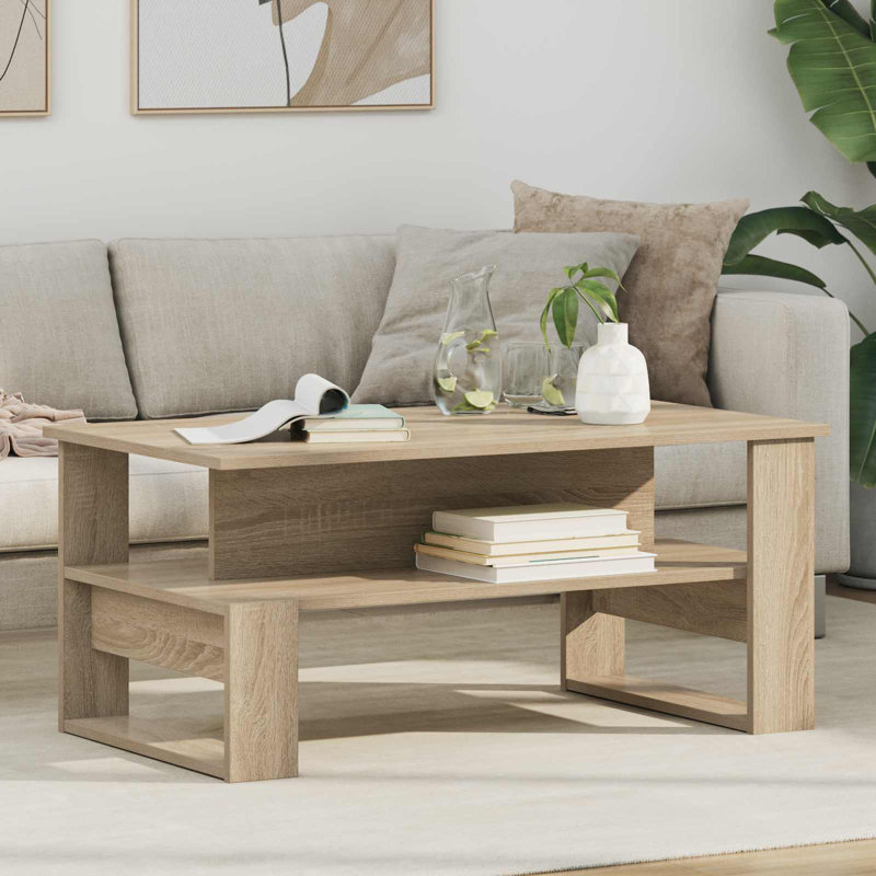 Coffee Table with Storage, Sonoma Oak