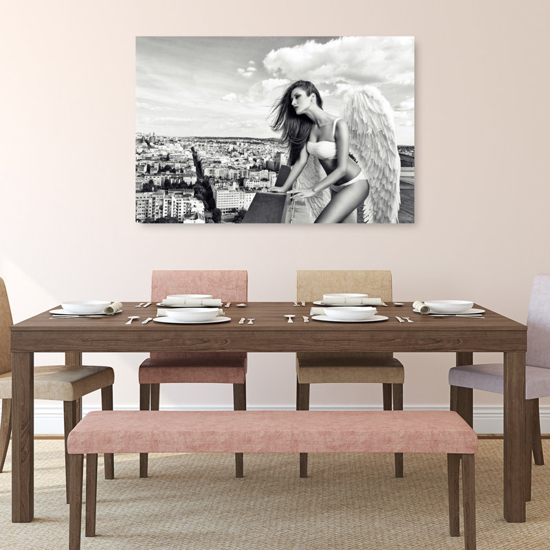 «Urban Angel Gaze», impression d'art dramatique et moderne de paysage urbain, 32" H x 48" W