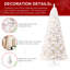 Johvan Pre-Lit White Pine Christmas Tree with LED Twinkling Lights-1895177867
