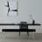 Acrylic solid wood combined dining table-258758217