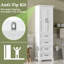 Meuble-lavabo autoportant de 71,6 po: porte double, 3 tiroirs (tiroir profond inclus), tablettes réglables, poignées noires, stratifié PB durable et panneau de fibres à densité moyenne | Idée cadeau