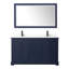 Meuble-lavabo double autoportant 60 po avec plateau en quartz et miroir Avery-97851419-97851423-100500669