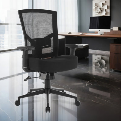 Big And Tall Office Chair 600Lbs With Lumbar Support For Eight Hour Daily Work Ergonomic Mesh Desk Chair Widen 3D Cushion For Reading, Gaming