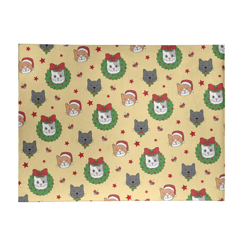 Tapis orange/jaune/vert fait main, Rectangle 5 pi x 7 pi