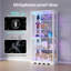 5-Tier Glass Display Cabinet with Lock, Display Cabinet with Human Sensor Function and Color RGB Lights-549837252