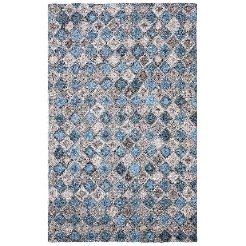 Ffraid Hand Tufted Performance Geometric Rug, Rectangle 10' x 14'