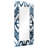 "Indigo Extraction" Rectangular Beveled Mirror on Free Floating Reverse Printed Tempered Art Glass