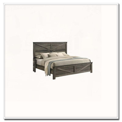 Rustic Wood Platform Bed