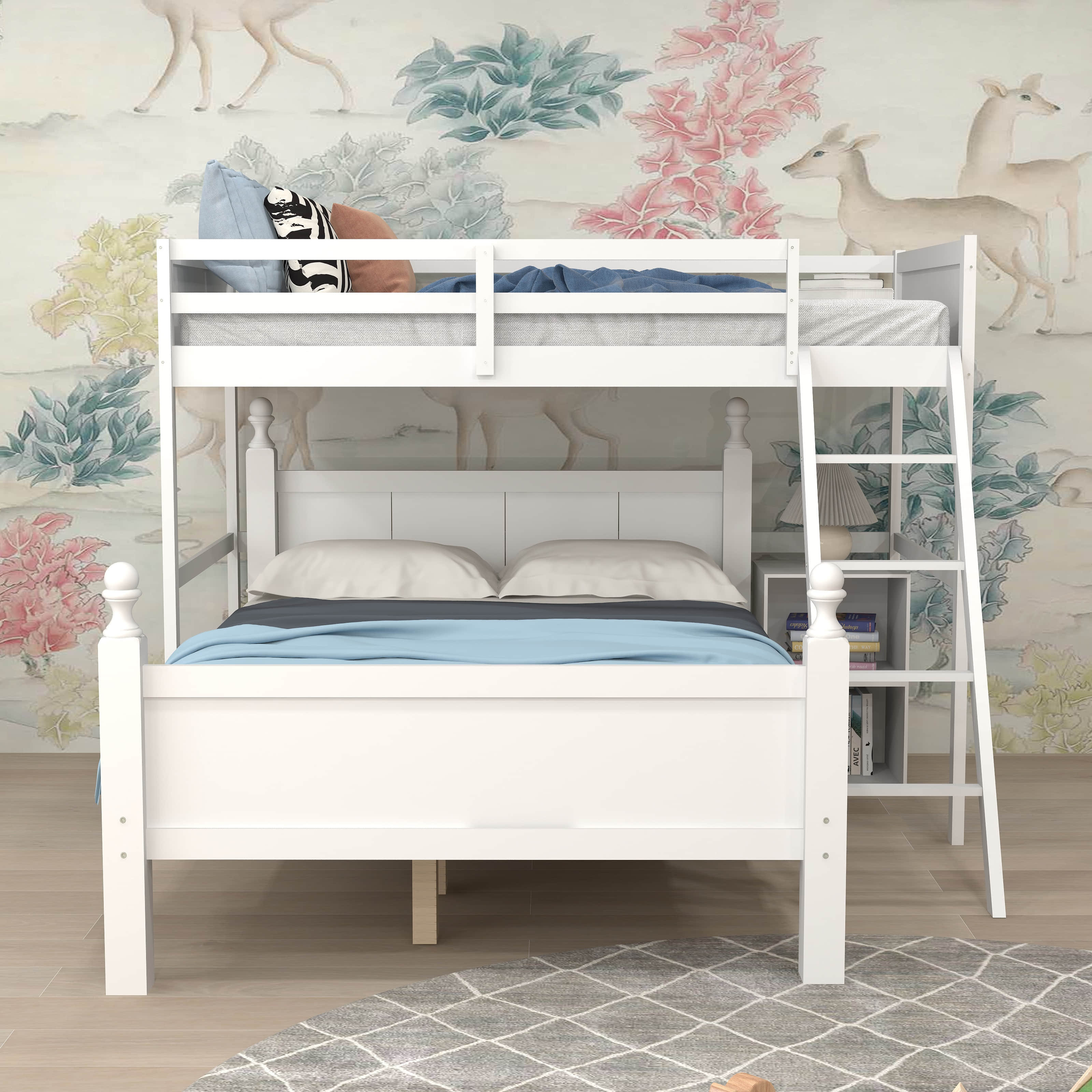 Harriet Bee Lits superposés en L simple au-dessus d'un lit double Elys par  Harriet Bee et Commentaires - Wayfair Canada