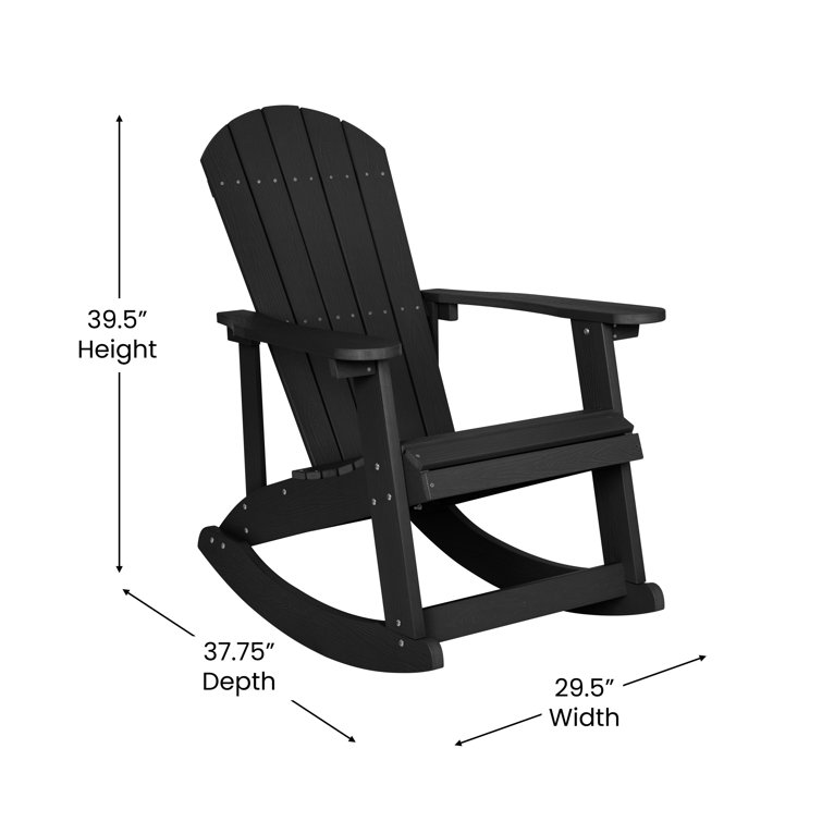 Psilvam Patio Rocking Chairs Set Of 2, Poly Lumber Porch Rocker With High  Back, 350Lbs Support Rocking Chairs For Both Outdoor A