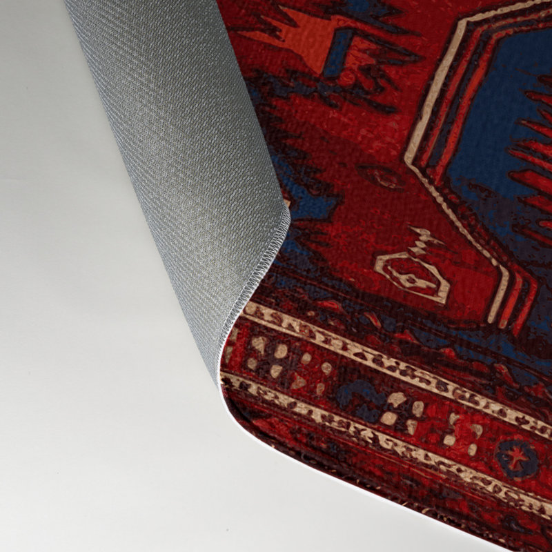 Tapis d'intérieur et d'extérieur brun Persian, Rectangle 5 pi x 7 pi