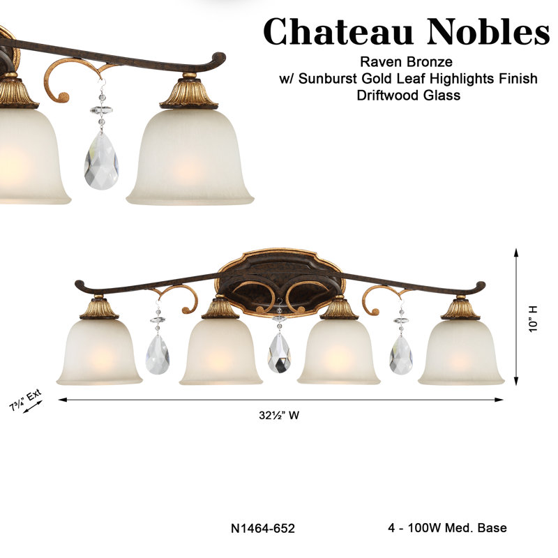 Chateau Nobles 4 - Light Dimmable Vanity Light