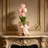 Pink Tulip Crystal Table Lamp With Usb Rechargeable Touch Dimming Light