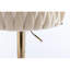 Ensemble de 2 tabourets de bar, avec repose-pieds chromé et base pivotante à hauteur réglable en velours + tabouret de bar simple Golden Leg