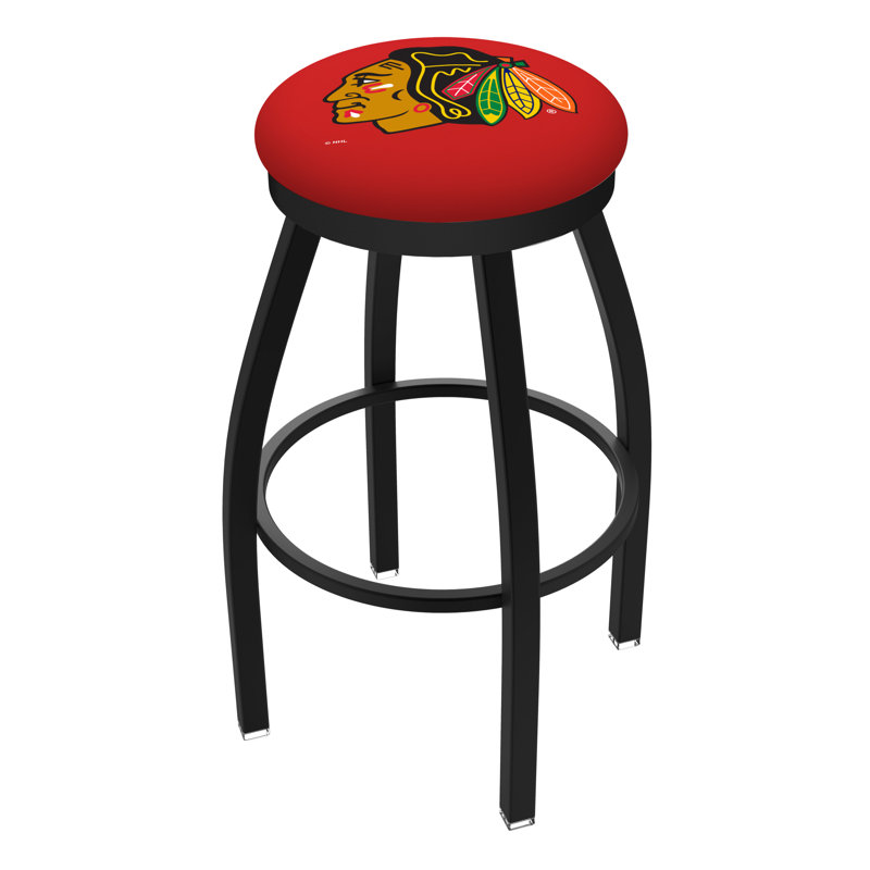 NHL Swivel Extra Tall Stool, Chicago Blackhawks - Red, Black, "Extra Tall (36" Seat Height)"