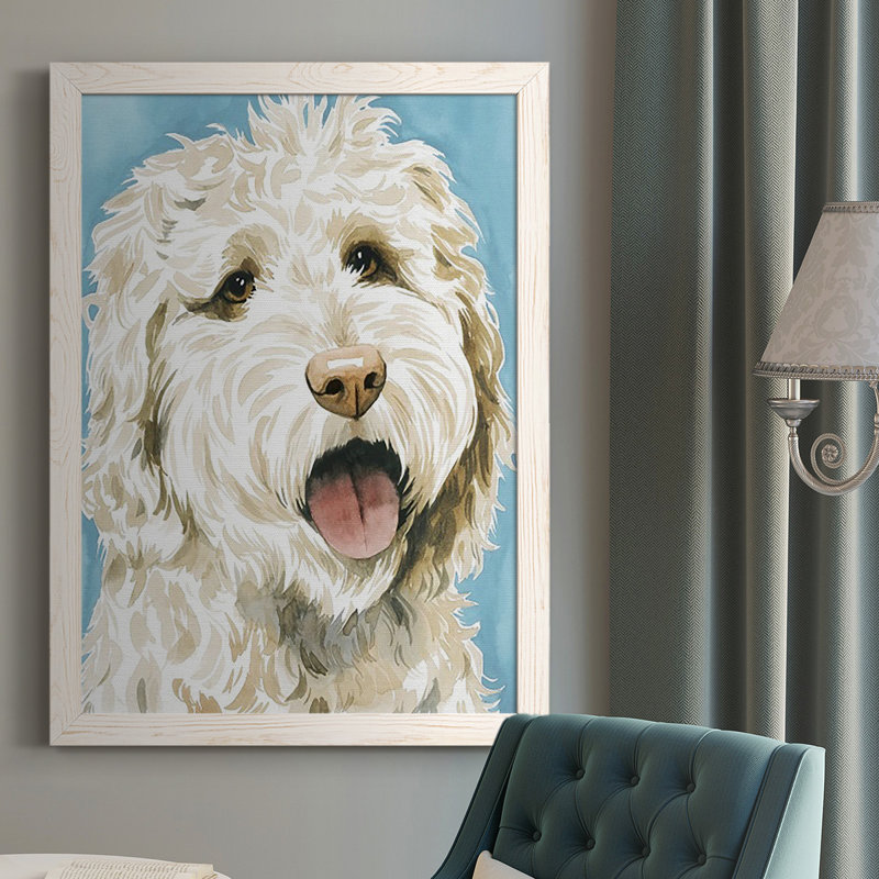 Blondeau Labradoodle II, reproduction d'art sur toile, Blanc, H 37,5 po x l 27,5 po x P 1 po