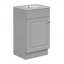 Meuble-lavabo gris 18 po avec lavabo, porte à fermeture douce et tablette réglable pour un rangement efficace-1032146085