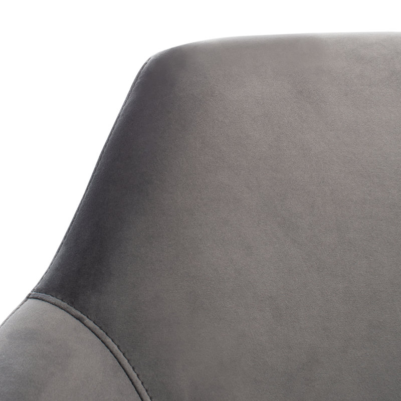 Bonnye Velvet Swivel Armchair, Dark Gray Velvet