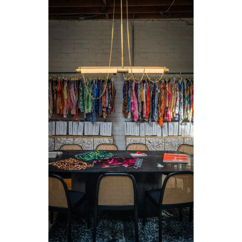 Lariat - Dimmable LED Cylinder Chandelier by Noz Nozawa for Corbett Lighting, 65.75" H x 7.75" W x 7.75" D