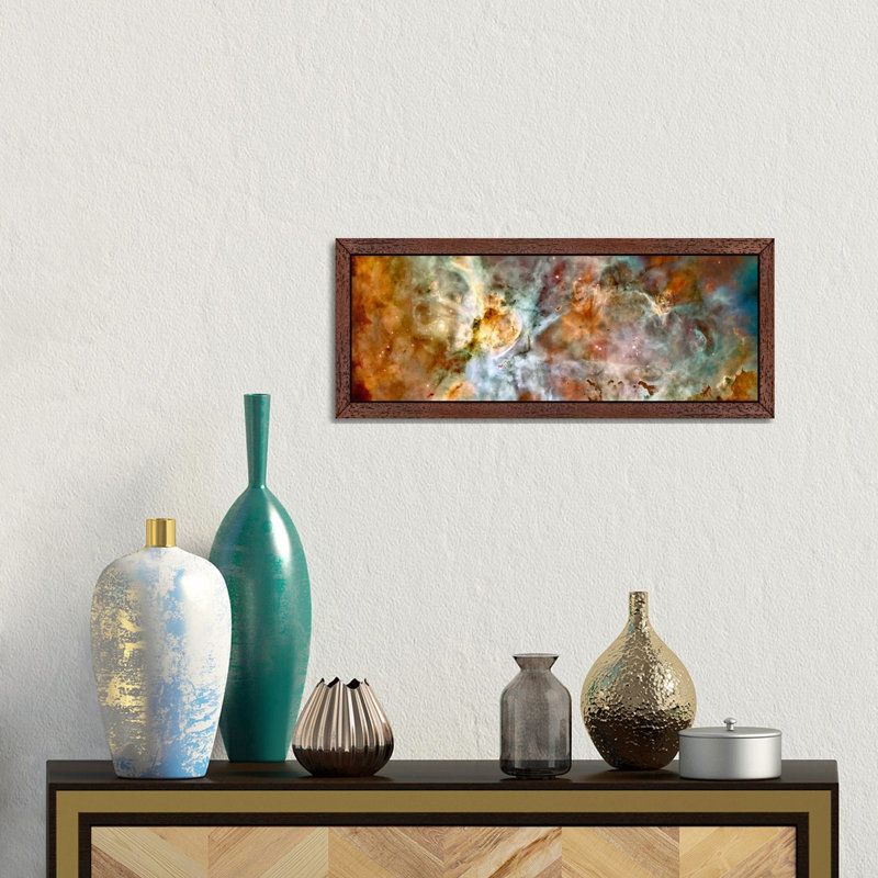 Carina Nebula (Hubble Space Telescope)' Graphic Art, 121.92 cm H x 40.64 cm W, Brown Floater Framed