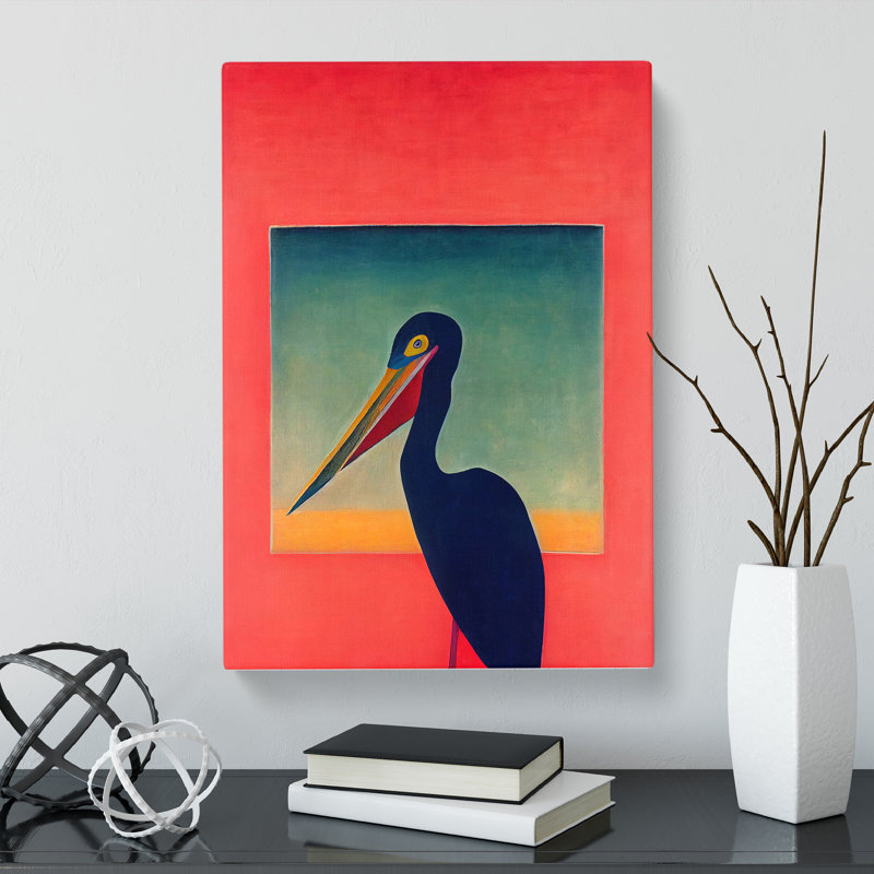 CAN-V0523-1798X Pelican Painting - Wrapped Canvas Print, 50cm H x 35cm W