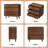 Bedroom Dresser with 3 Drawers, Small Wood Dresser for Closet,  15.7"D x 31.5"W x 29.9"H