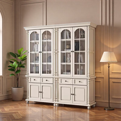Bibliothèque de style français avec rangement fermé