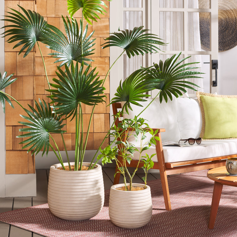 Handmade Concrete Pot Planter, Beige
