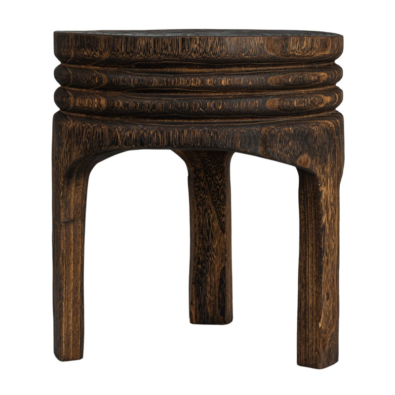 Tabouret Paulownia, Brun foncé