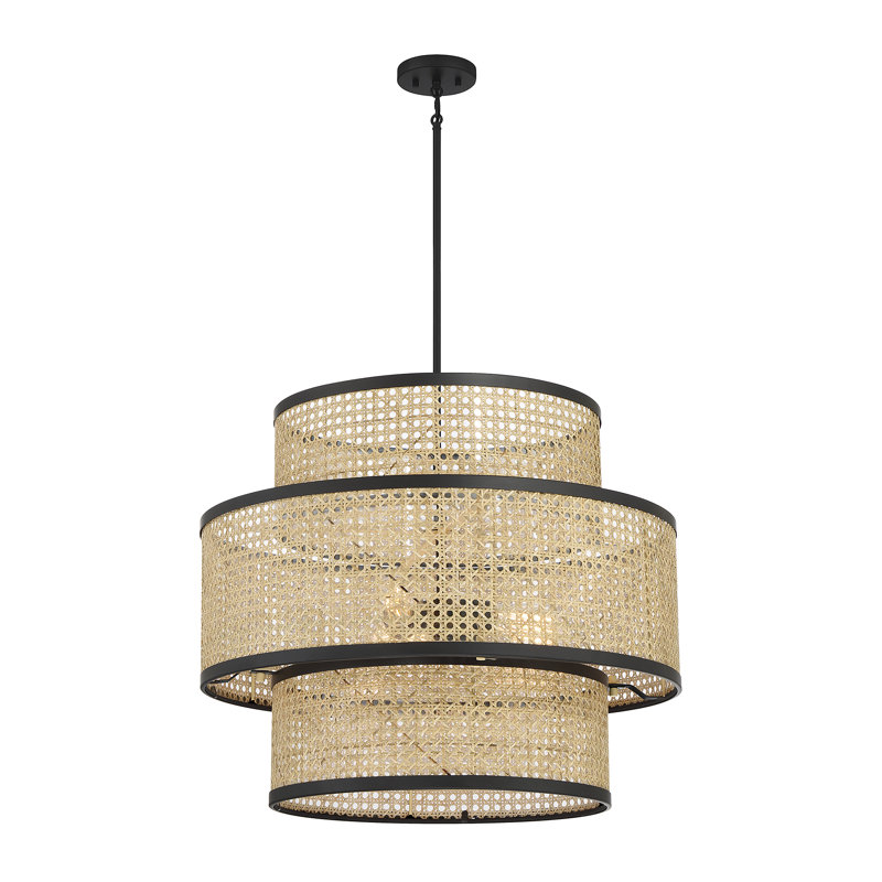 Lustre tambour unique à 3 lumières Drax