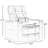 Ryat 33.1'' Wide Modern Faux Leather Power Recliner with Arm Table and Cupholders (Set of 2)-817548728