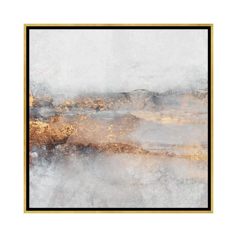 Brouillard-carré par Elisabeth Fredriksson-reproduction d’art, Toile encadrée d'or, Pas de tapis