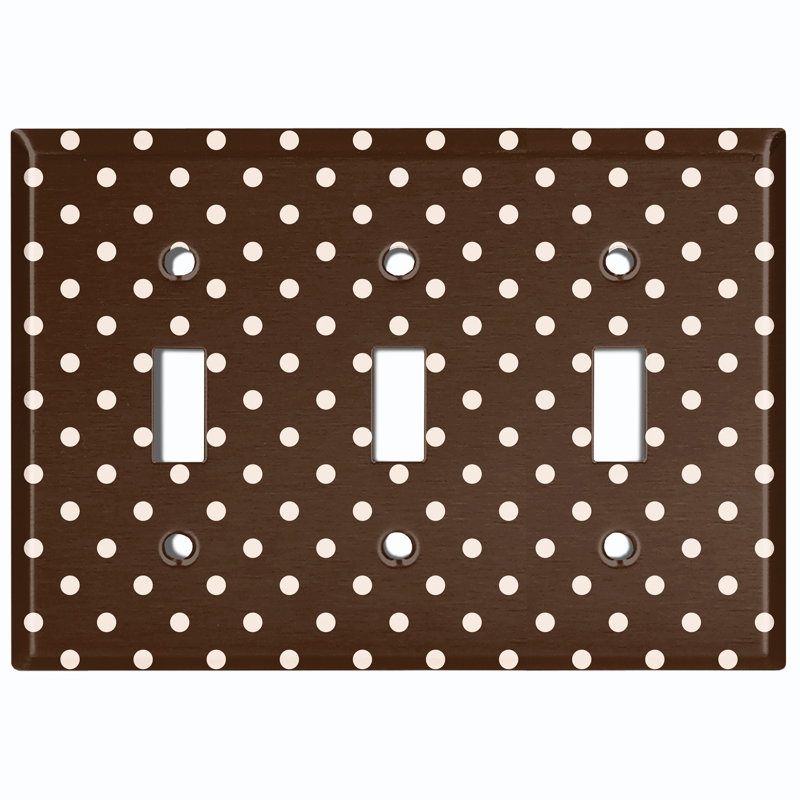 Patterned 3 - Gang Toggle Light Switch Standard Wall Plate