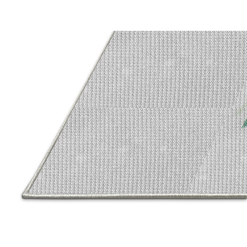 Tapis bleu/beige à motifs, Rectangle 6 pi x 9 pi