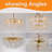Modern Golden Double-layer Gourd Glass Chandelier With E14 Light Sources