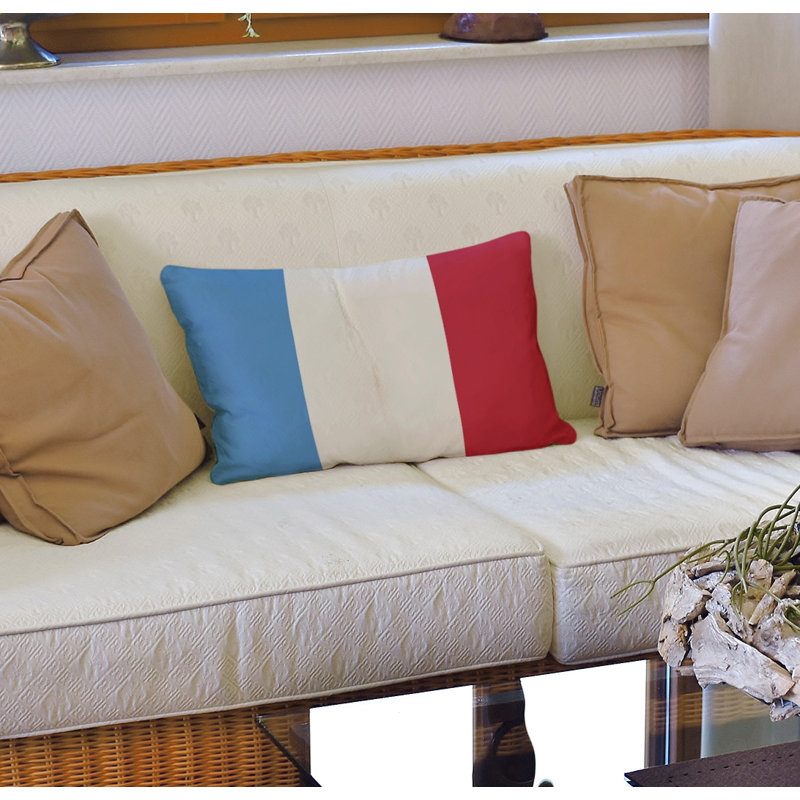 Housse de coussin lombaire Atlanta, Bleu ciel / Gris / Prune rouge, Houston