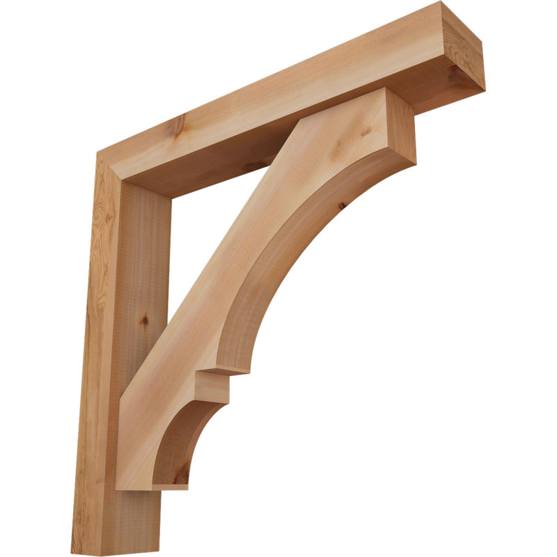 Support de bloc Balboa avec entretoise décalée, 32 x 32, Cèdre rouge occidental de l 5 1/2 po (lisse)