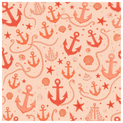 Anchor Rope Seashell Background Comforter