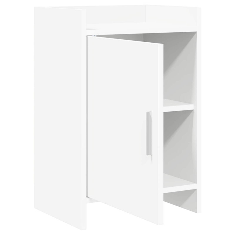 40 cm W Bedside Table, White