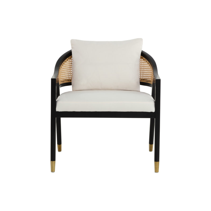 Daltry Lounge Chair, White Polyester