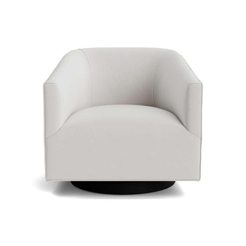 Cooper Full Swivel Chair, Performance Velvet - Silver, Black