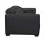 Canapé inclinable Petronio avec pieds brun Barista et cuir bleu-122002601-122002603