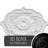 Endurathane Pesaro Ceiling Medallion, 36"W x 26"H x 1 1/2"P, Hand-Painted Jet Black Finish-27880554