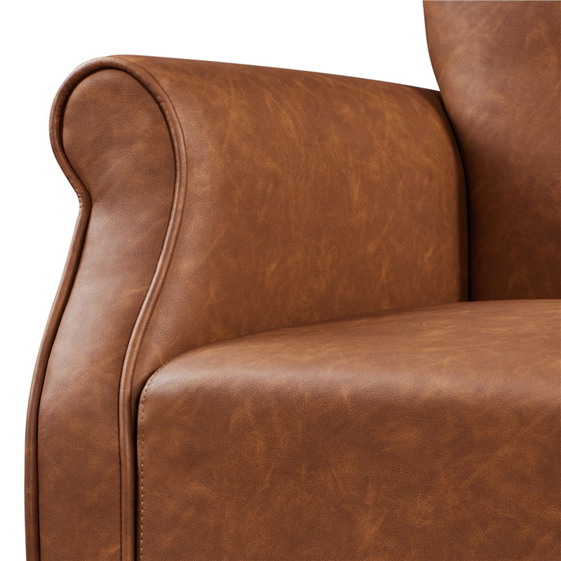 Modern Accent Chair Upholstered rmchair with Tufted High Back